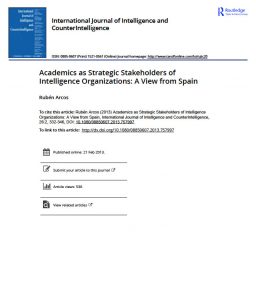 Academics as strategic stakeholders of intelligence organizations: a view from Spain