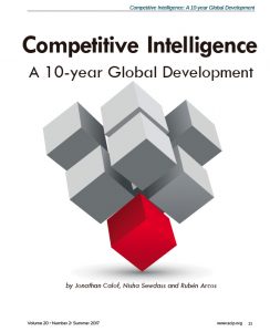 Competitive Intelligence a 10 year global development